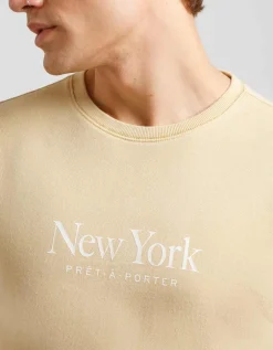 Felpa girocollo con stampa