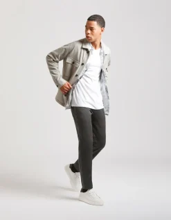 Giacca camicia effetto suede