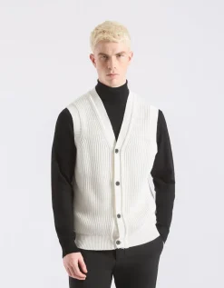 Gilet in viscosa con bottoni