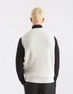 Gilet in viscosa con bottoni