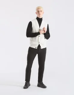 Gilet in viscosa con bottoni