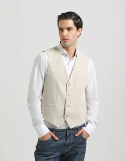 Gilet strutturato misto cotone