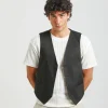Gilet strutturato misto cotone