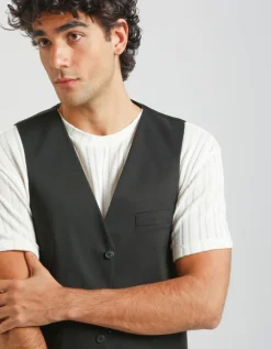 Gilet strutturato misto cotone