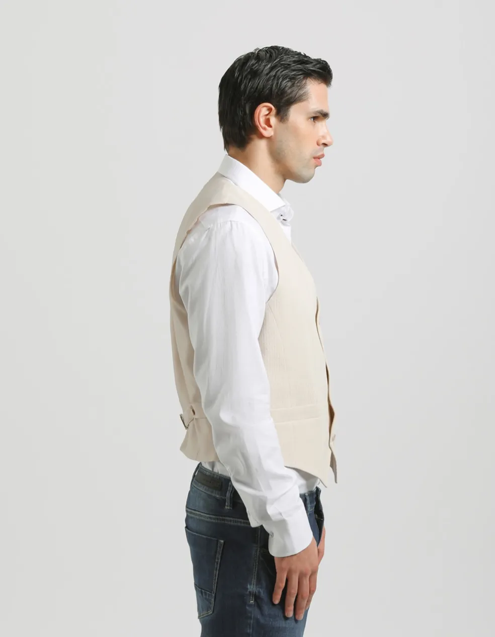 Gilet strutturato misto cotone
