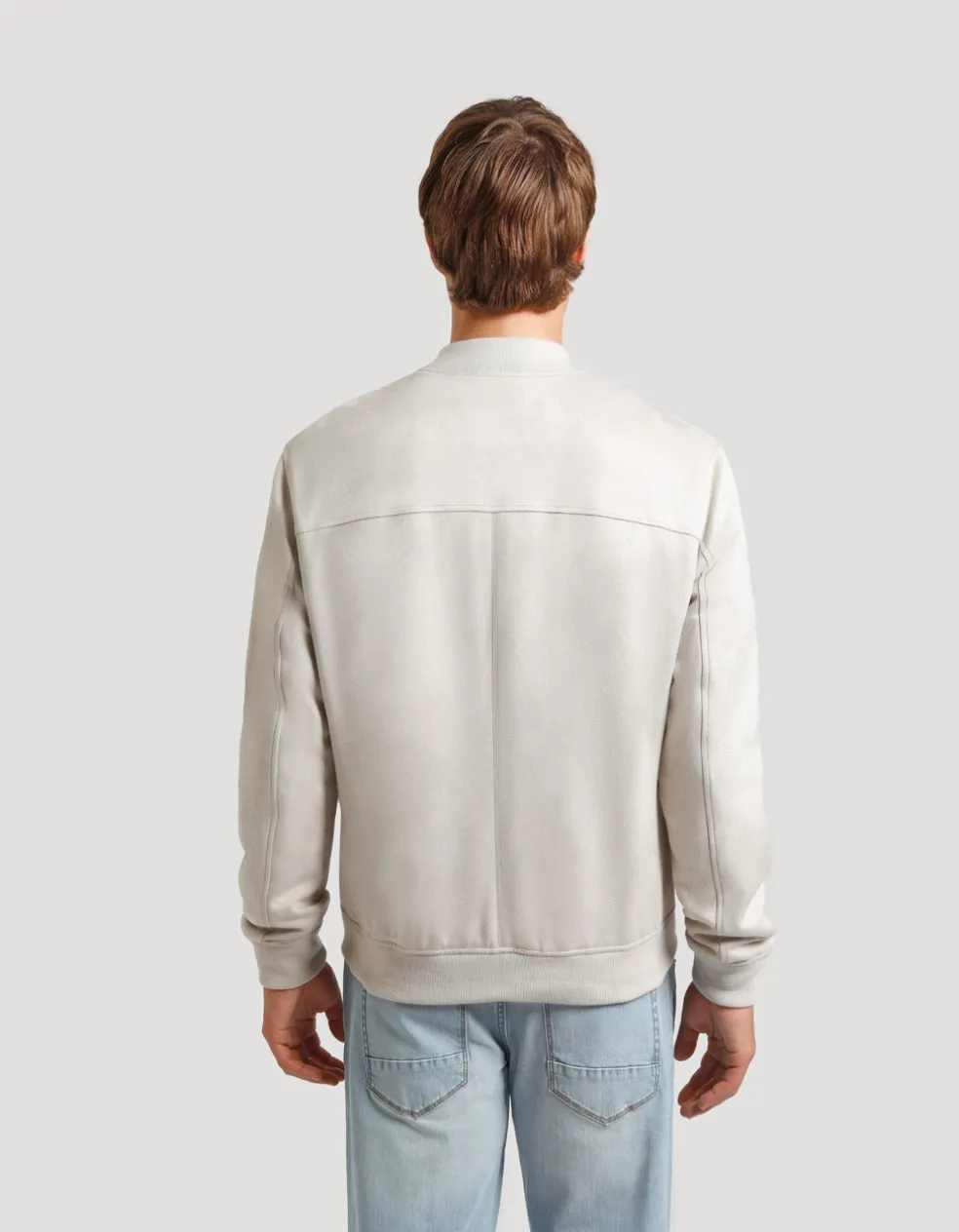 Giubbotto bomber effetto camoscio