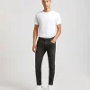 Jeans skinny fit nero con strappi