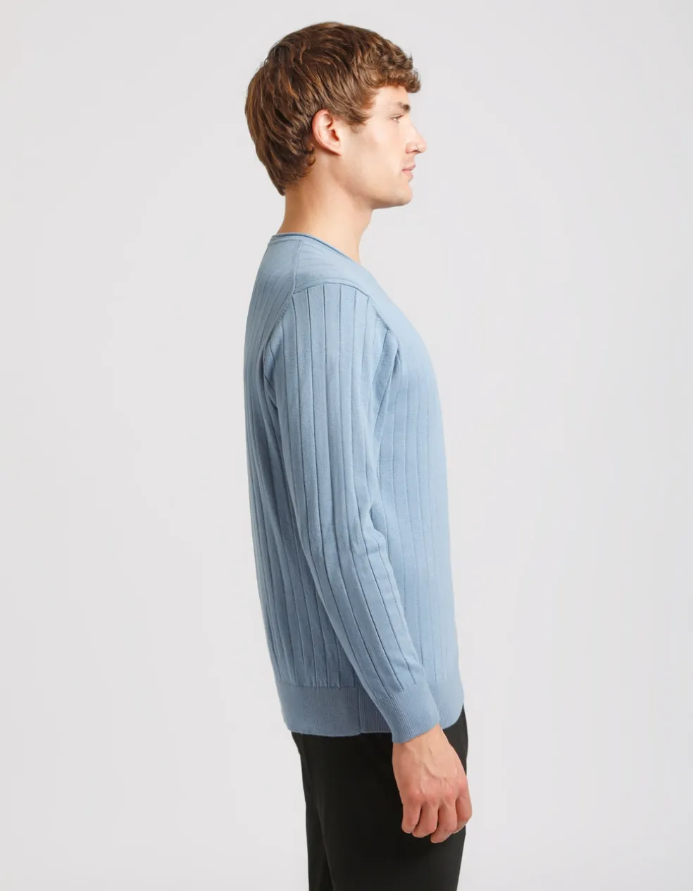 Maglia girocollo a coste