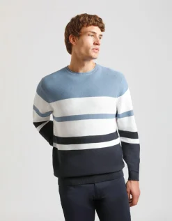 Maglia girocollo colorblock