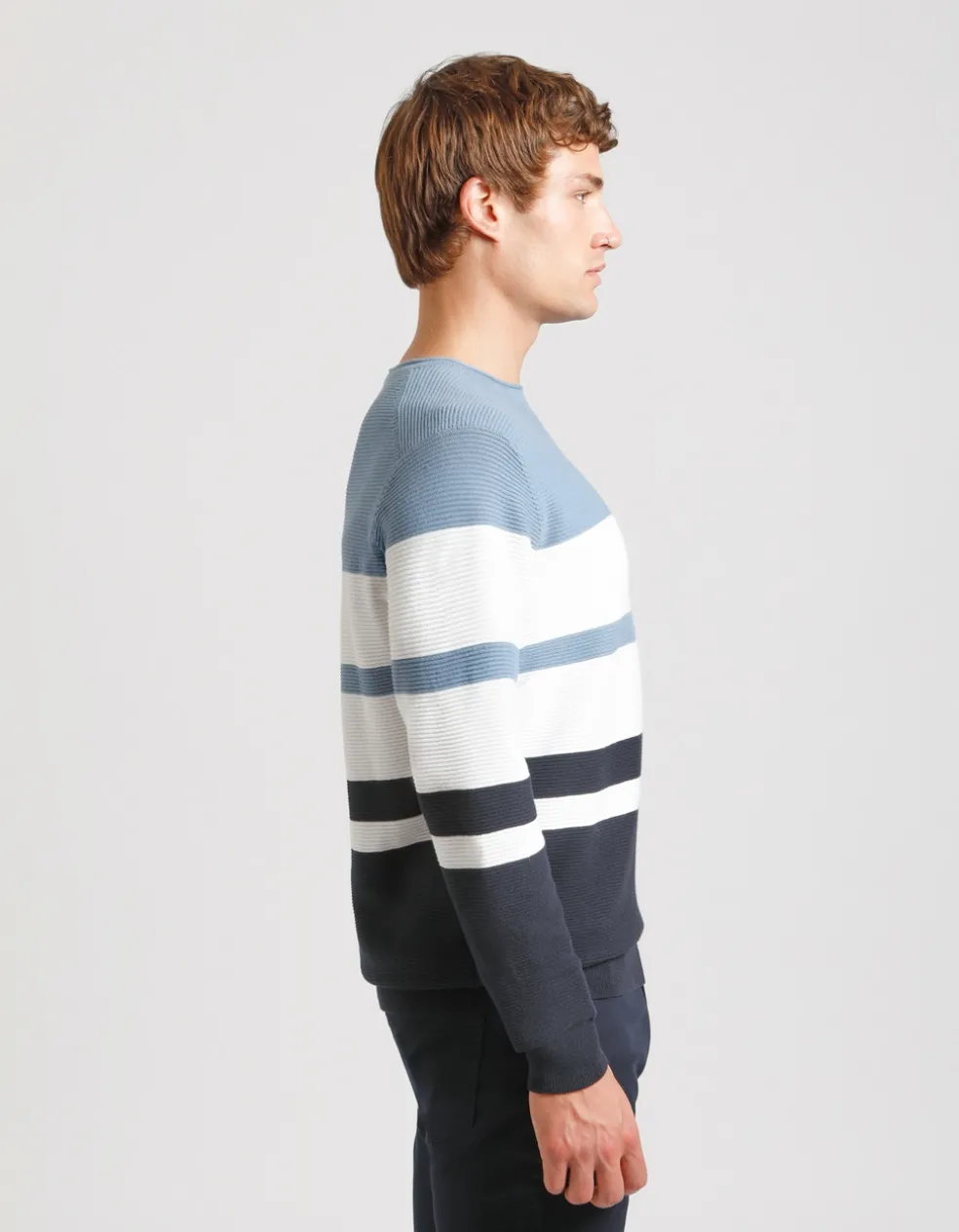 Maglia girocollo colorblock