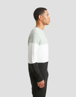 Maglia girocollo colorblock