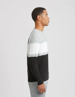 Maglia girocollo colorblock