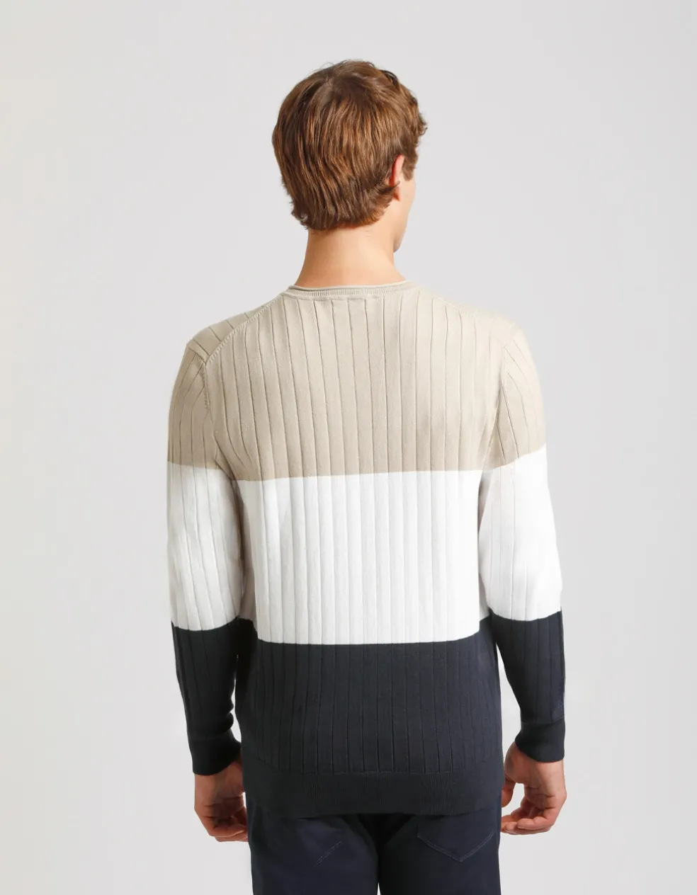 Maglia girocollo colorblock