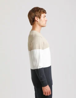 Maglia girocollo colorblock