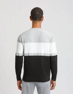 Maglia girocollo colorblock
