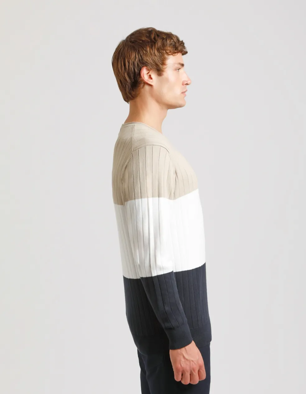 Maglia girocollo colorblock