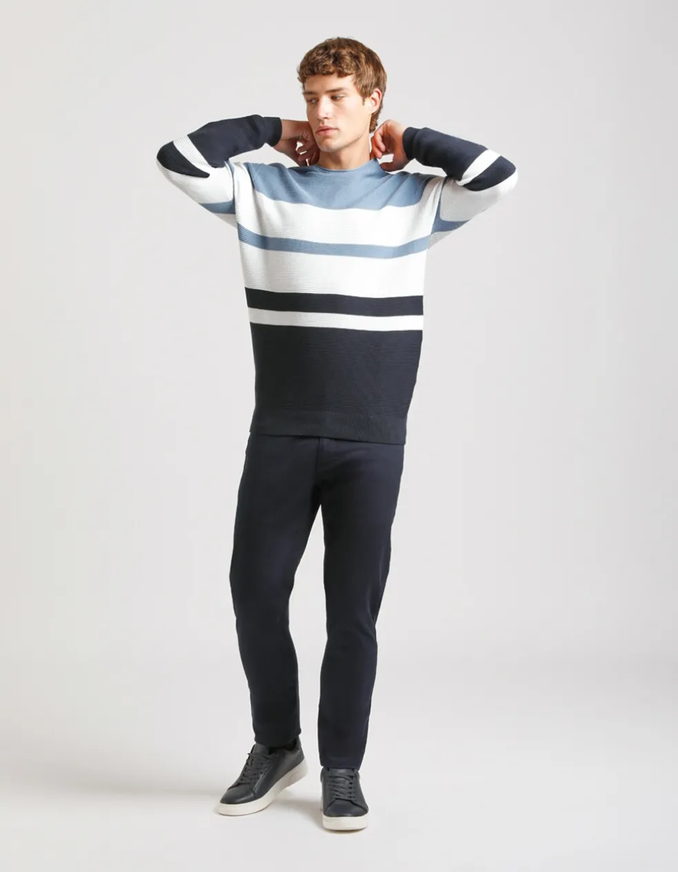 Maglia girocollo colorblock