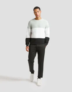 Maglia girocollo colorblock