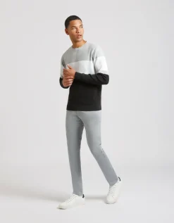 Maglia girocollo colorblock