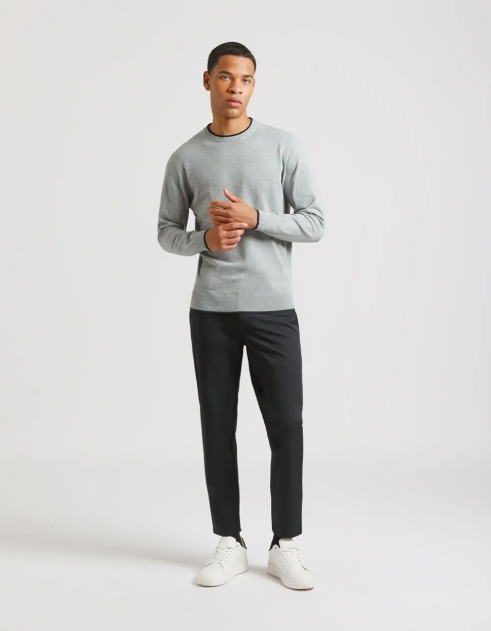 Maglia girocollo doppio collo