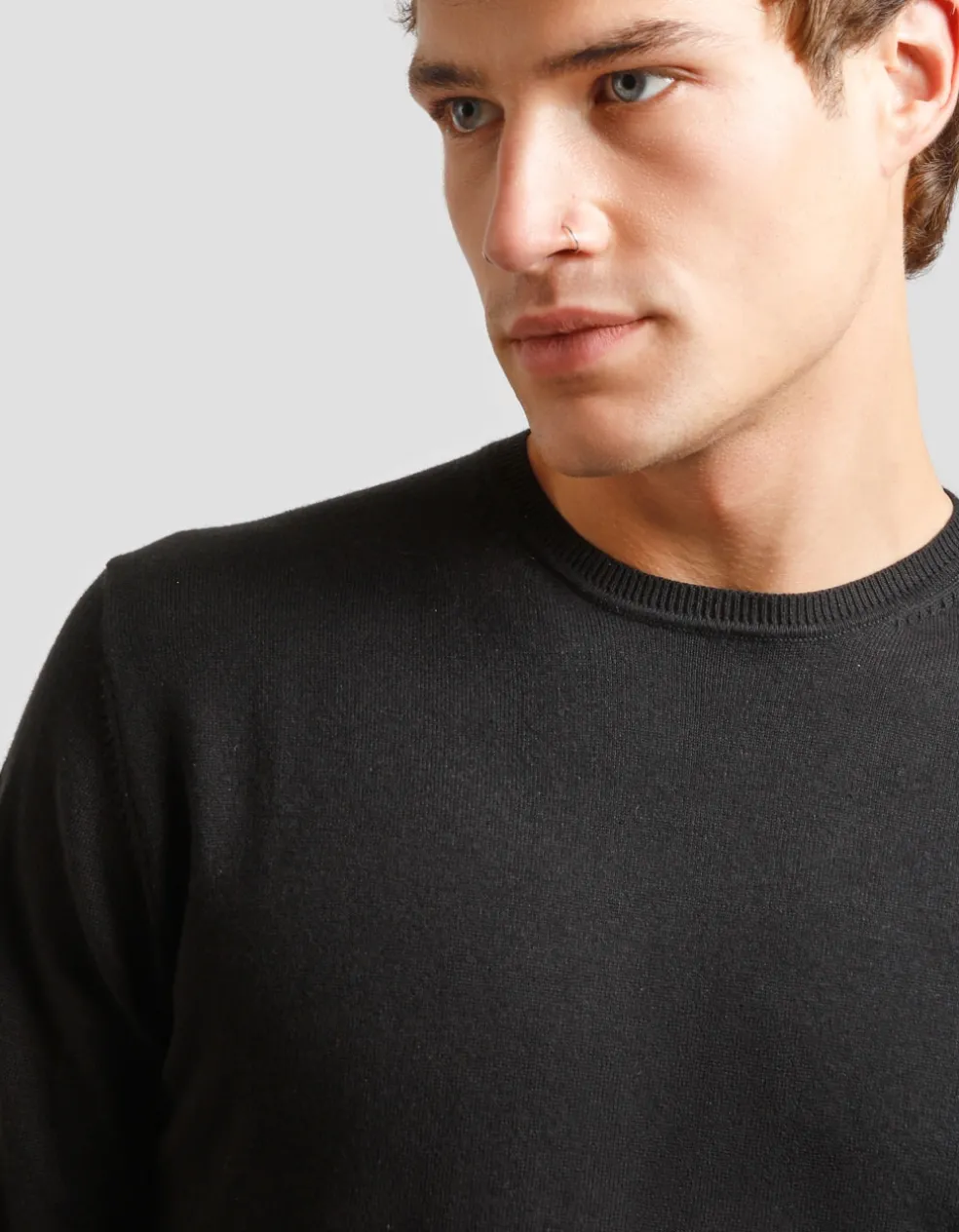 Maglia girocollo tinta unita