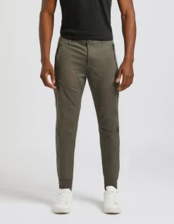 Pantaloni cargo con elastici alle caviglie