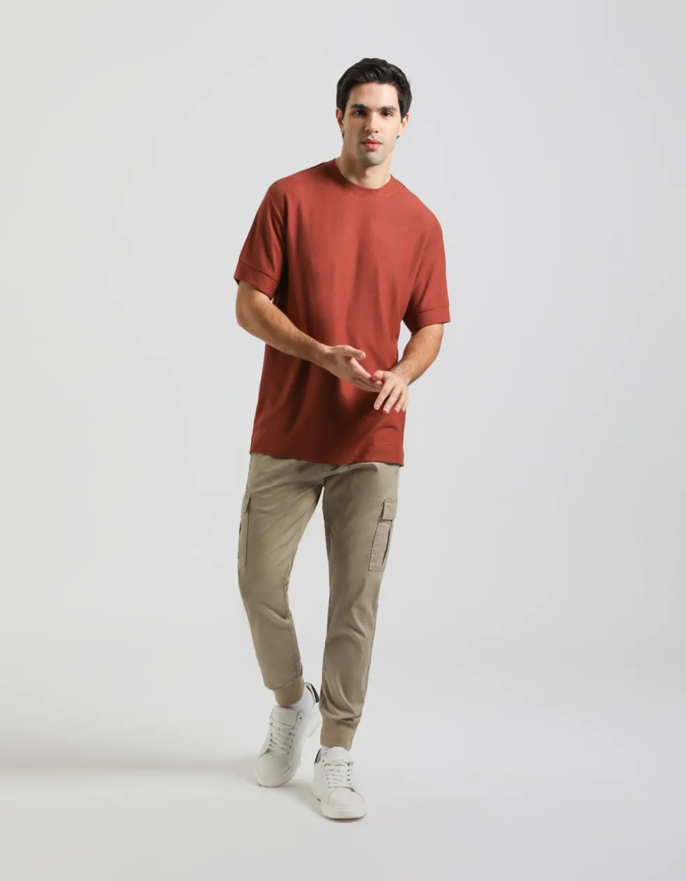 Pantaloni cargo in cotone