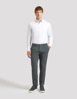 Pantaloni chino con fantasia a quadri