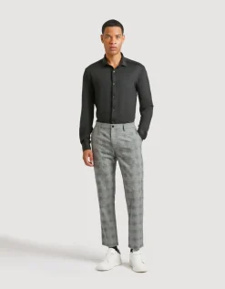 Pantaloni chino con fantasia a quadri