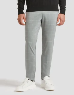 Pantaloni chino con fantasia a quadri