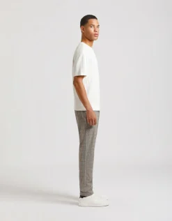 Pantaloni chino con fantasia a quadri