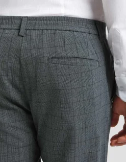 Pantaloni chino con fantasia a quadri