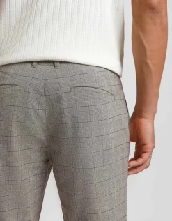 Pantaloni chino con fantasia a quadri