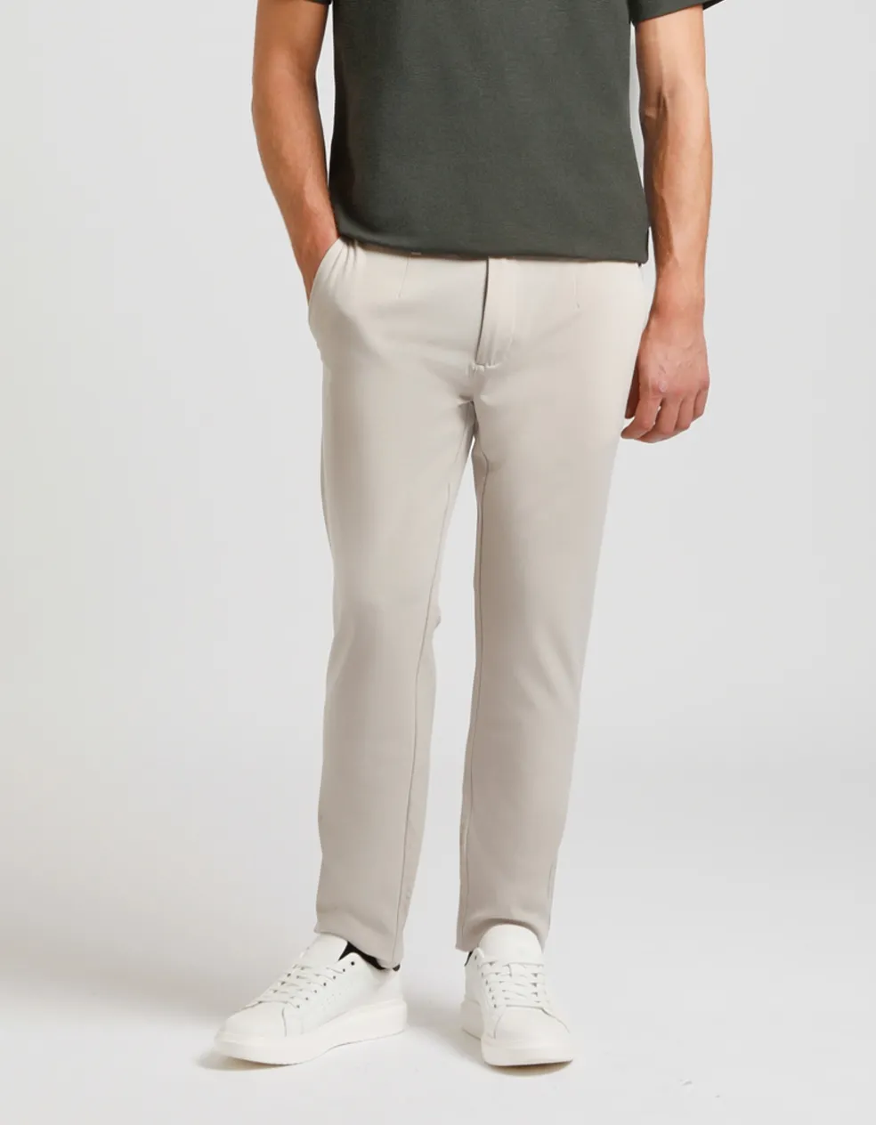 Pantaloni chino misto viscosa