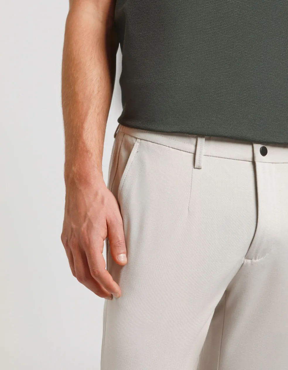 Pantaloni chino misto viscosa