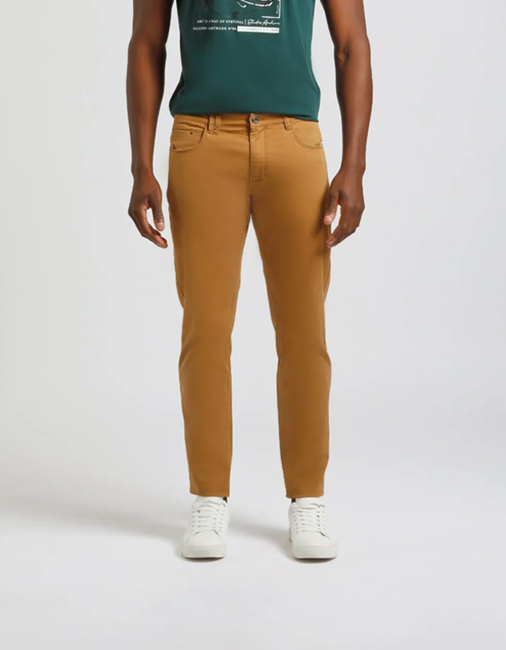 Pantaloni cinque tasche in cotone