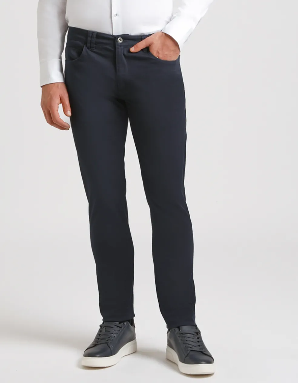 Pantaloni cinque tasche in cotone