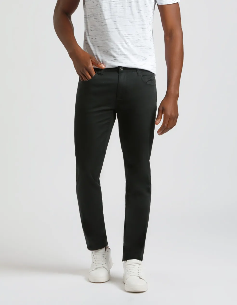 Pantaloni cinque tasche in cotone