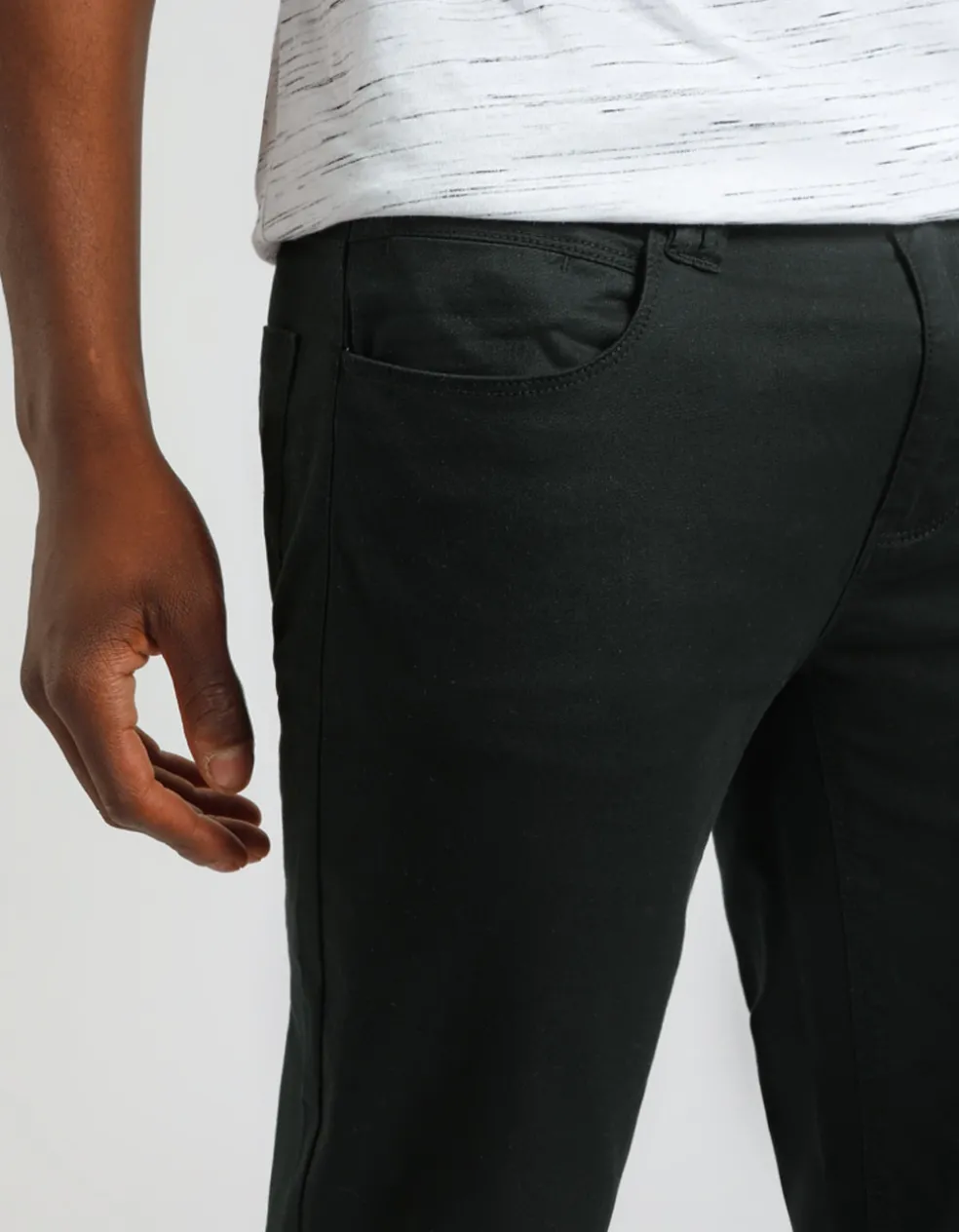 Pantaloni cinque tasche in cotone