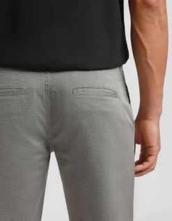 Pantaloni di cotone microfantasia