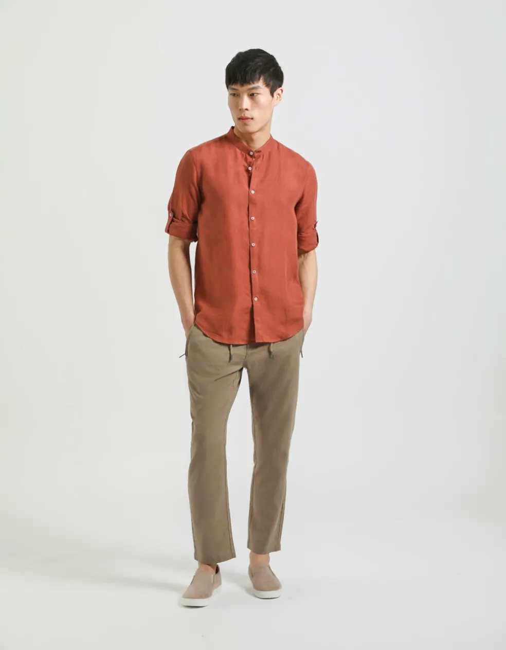 Pantaloni misto lino