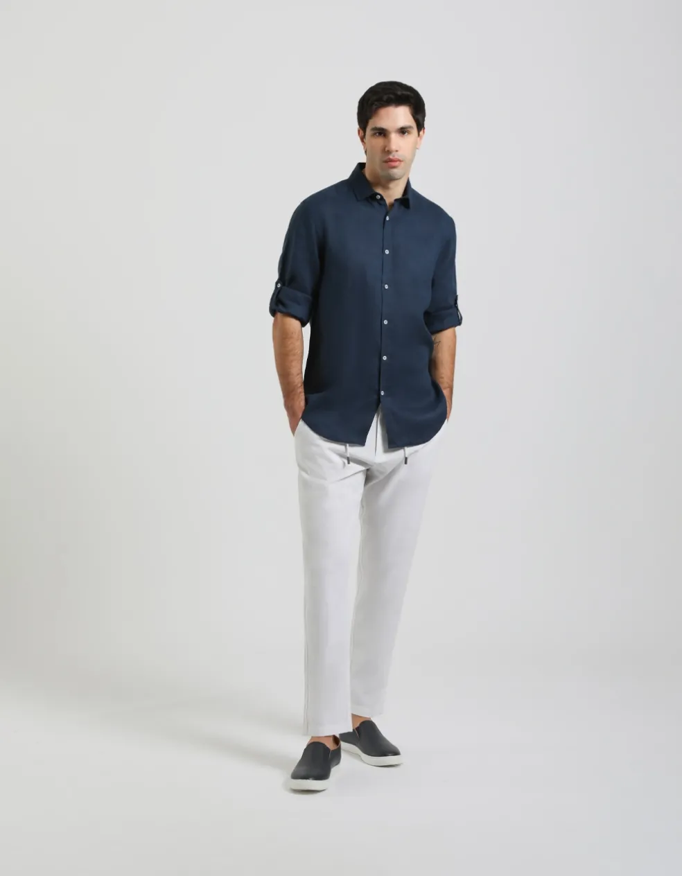 Pantaloni misto lino