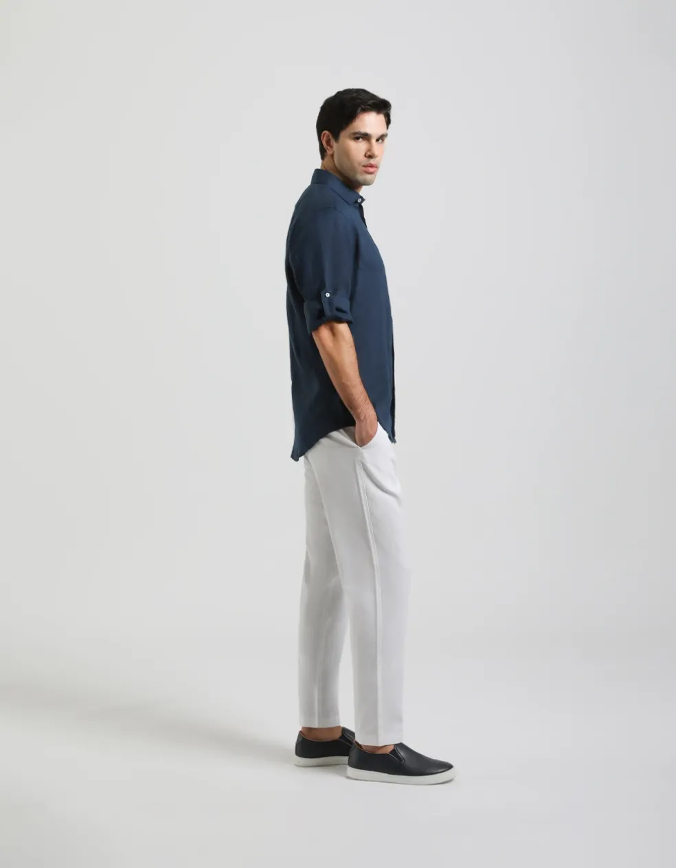 Pantaloni misto lino