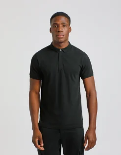 Polo con zip 100% cotone