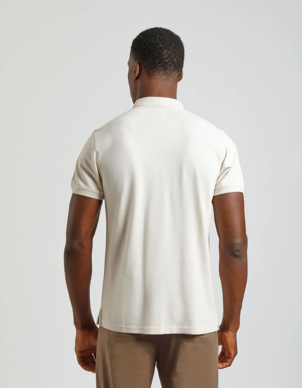 Polo con zip 100% cotone