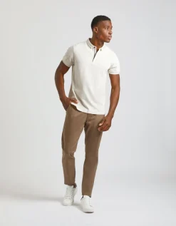 Polo con zip 100% cotone