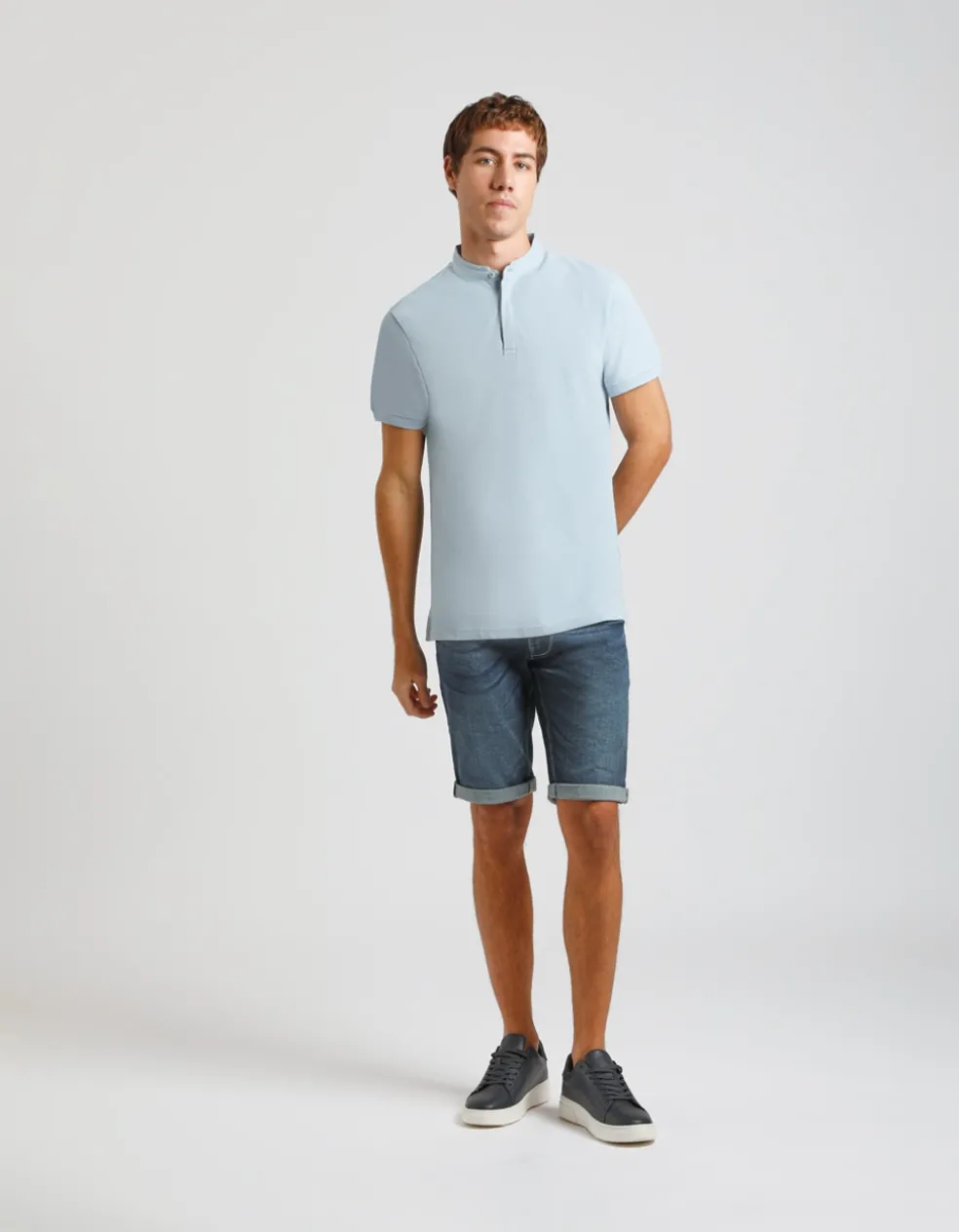 Polo coreana 100% cotone