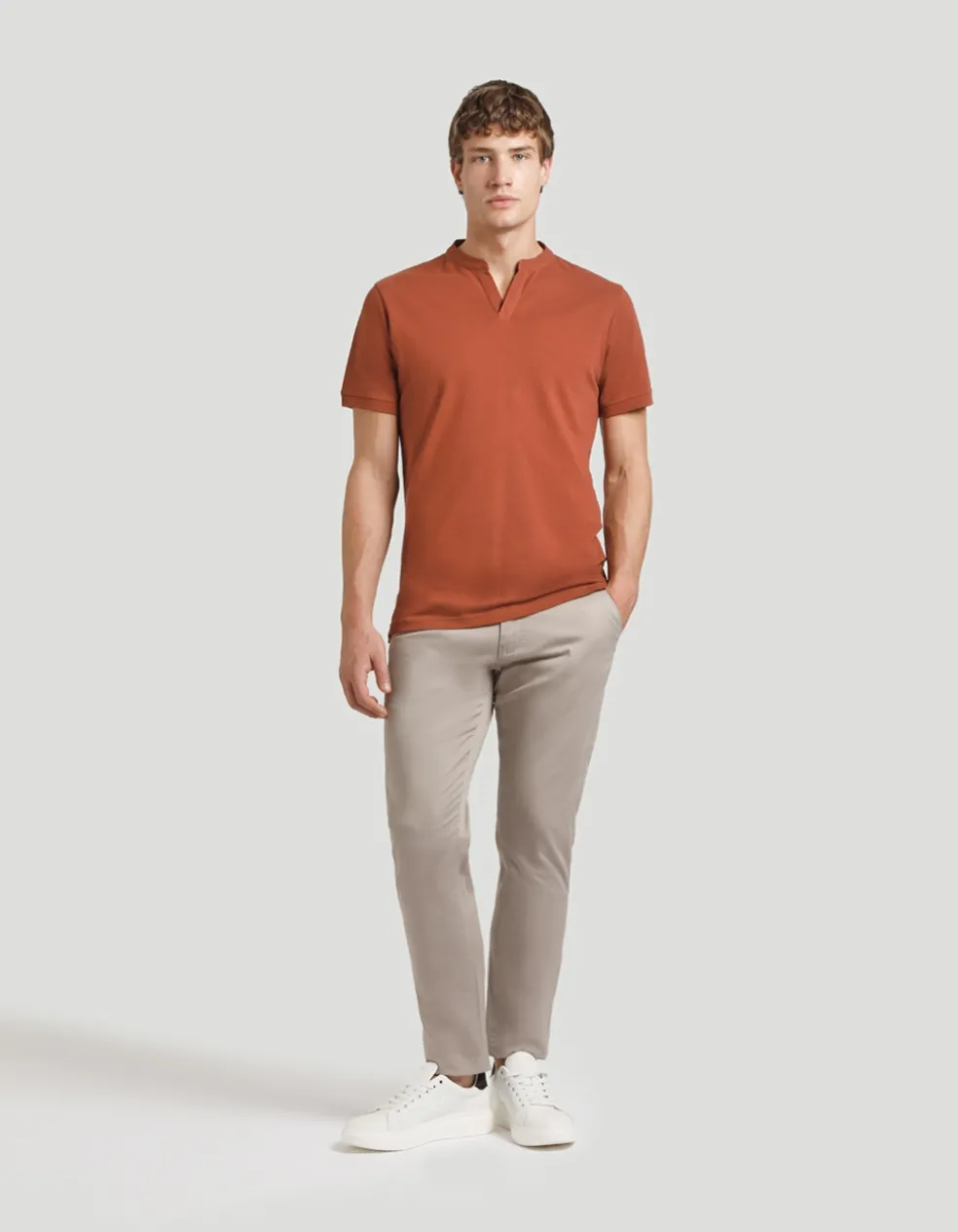 Polo coreana 100% cotone
