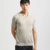 Polo in maglia a coste