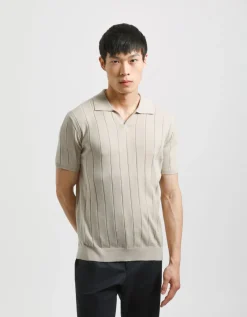 Polo in maglia a coste